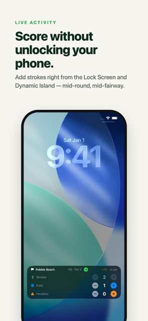 Golf Caddie Live Activity on the Lock Screen
